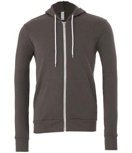 Canvas Unisex Hoodie Jacket - Asphalt - L